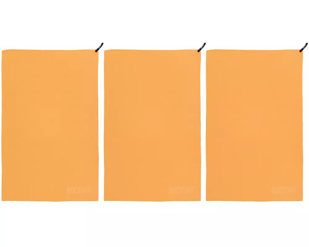 KOOR Badetuch Silva Onda Arancia 3er-Pack XL 105 x 180 cm