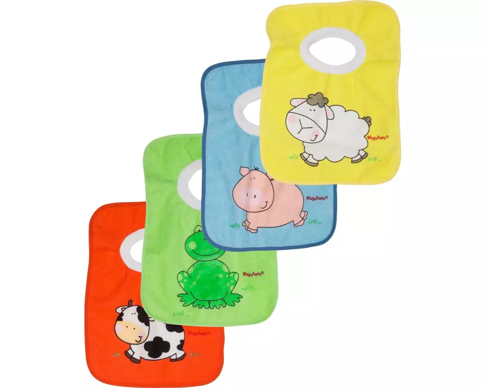 Playshoes Schlupf-Lätzchen 4er Pack Tiere
