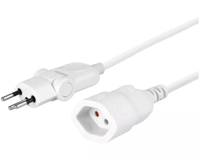 STEFFEN Verlängerungskabel mit Klappstecker 3-polig, T12/T13, 0.5 m