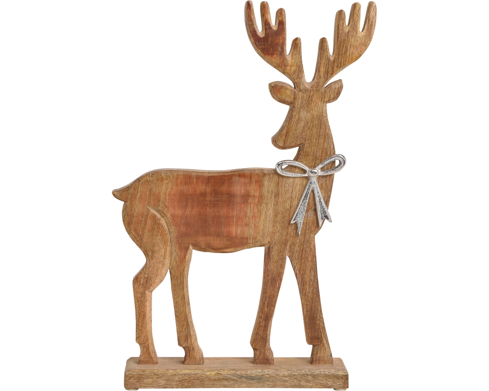ROOST Aufsteller Elch 10025603 Mangoholz 30x47x7cm