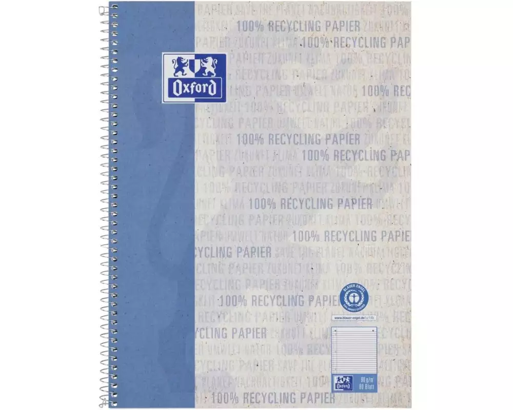 Oxford Notizbuch Collegeblock liniert, A4+, Blau