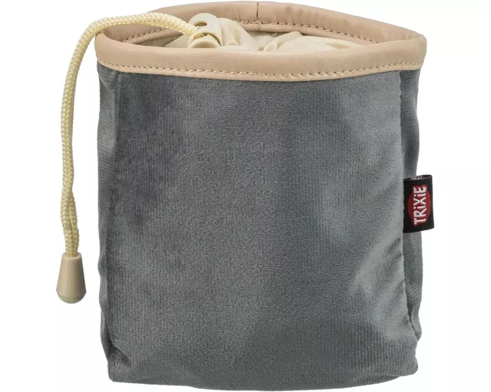 Trixie Snack-Tasche, Velours Grau