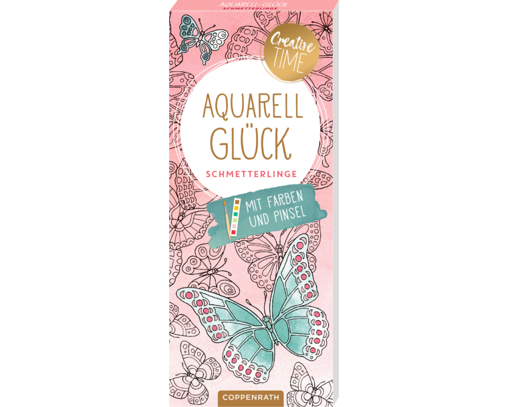 COPPENRATH Aquarell-Glück Ausmalblock 95366 Schmetterlinge 40 Seiten