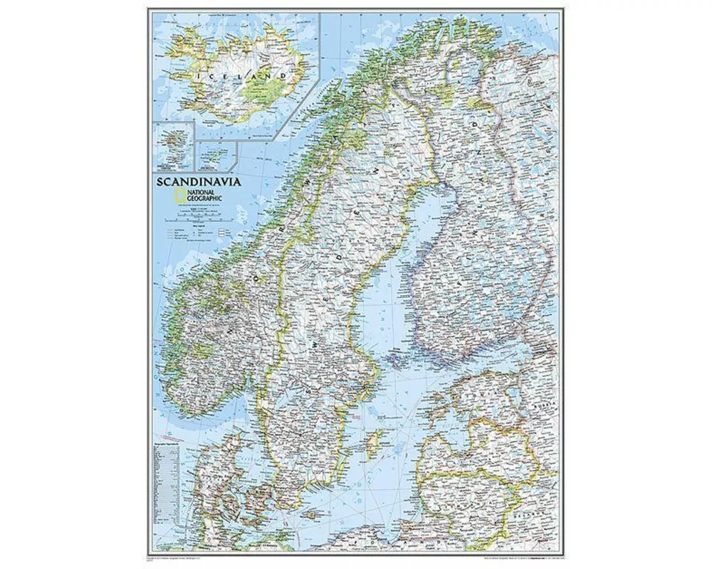 National Geographic Scandinavia Wall Map - Classic (23.5 X 30.25 In)