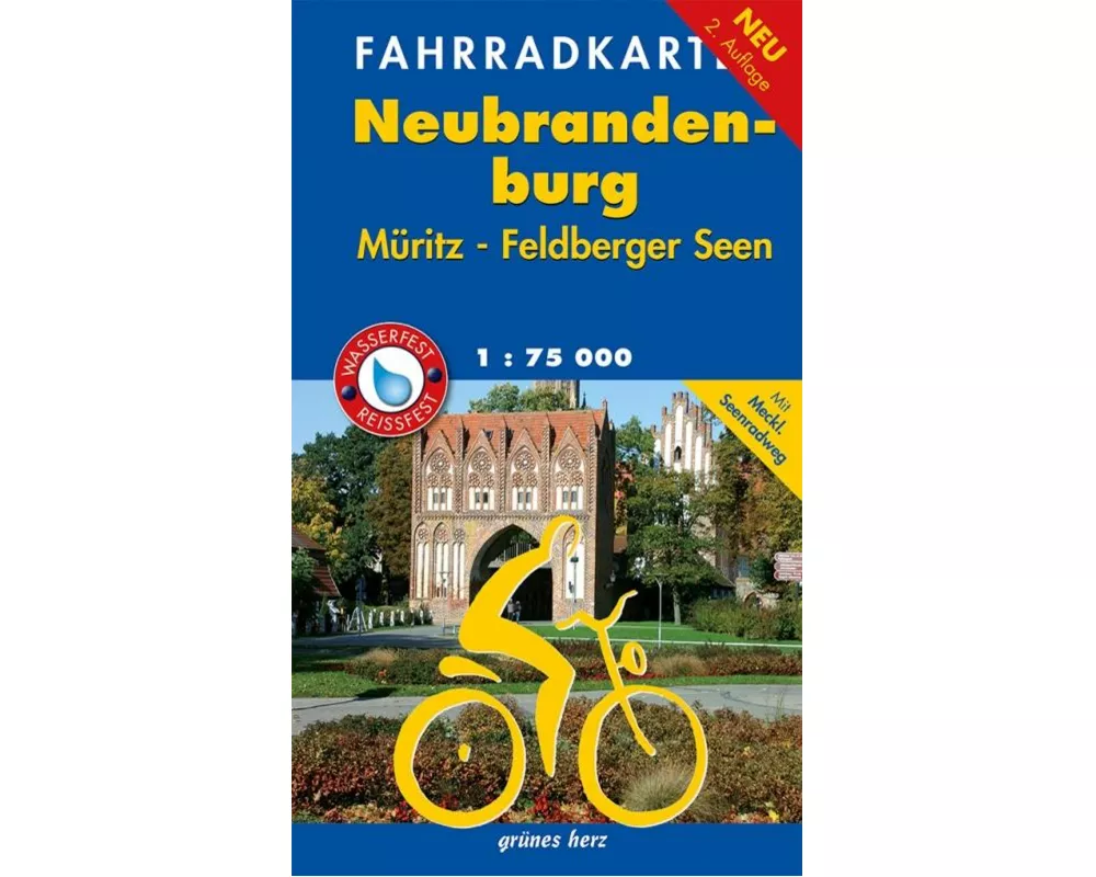 Fahrradkarte Neubrandenburg, Müritz, Feldberger Seen 1:75.000