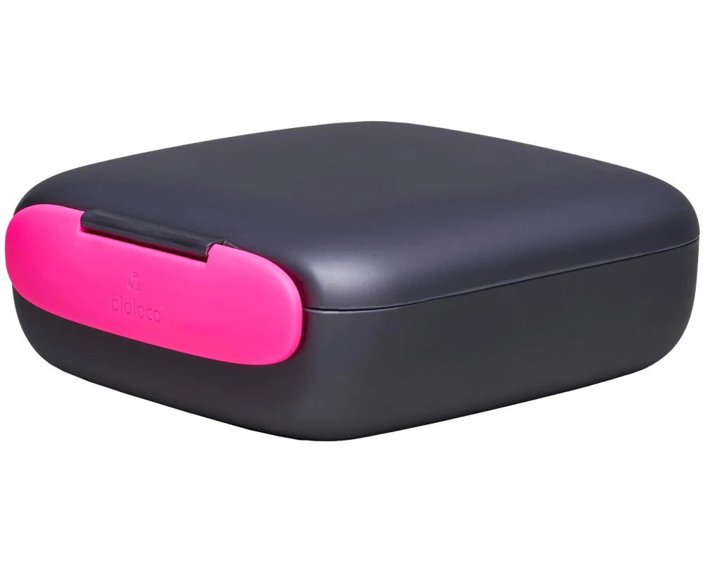 BioLoco Lunchbox square-Hella Pink/Schwarz