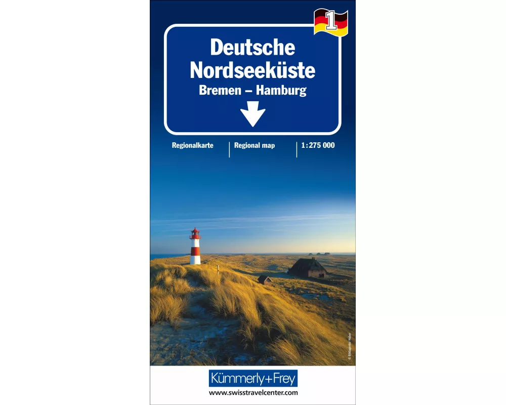 Kümmerly+Frey Regional-Strassenkarte 1 Deutsche Nordseeküste 1:275.000
