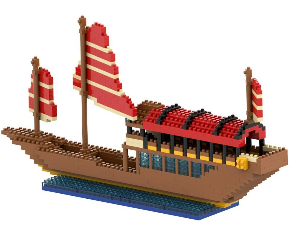 BRIXIES Bausteinmodell Drachenboot Advance aus 670 Bausteinen