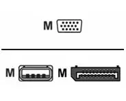 HPE ATEN CV190 DP/USB 1.8m 1pk Intf Cbl