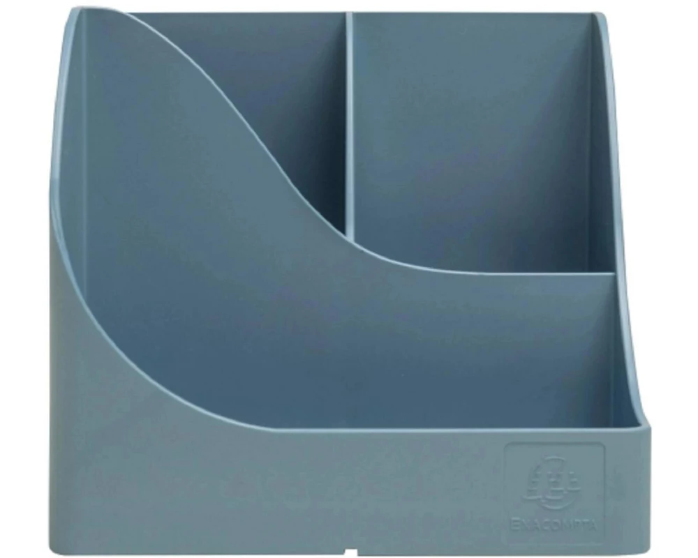 Exacompta Stiftehalter Pen Wave AutentiK, 5 Fächer, Blaugrau