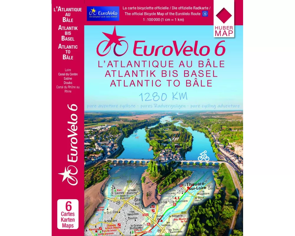EuroVelo 6 (Atlantic - Basel) 1:100 000