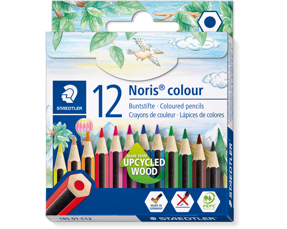 STAEDTLER Farbstifte 185C12 upcycled Wood 12 Stück