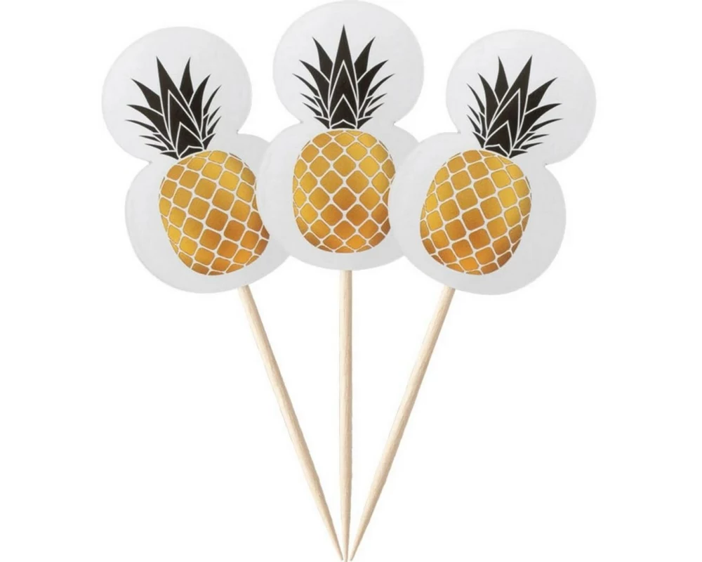 Demmler Deko Picker Ananas 8 Stück, Gelb