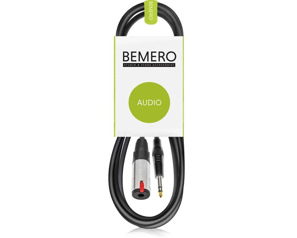 Bemero 6.3 Klinkenstecker - 6.3 Klinkenkupplung 6 m, Schwarz