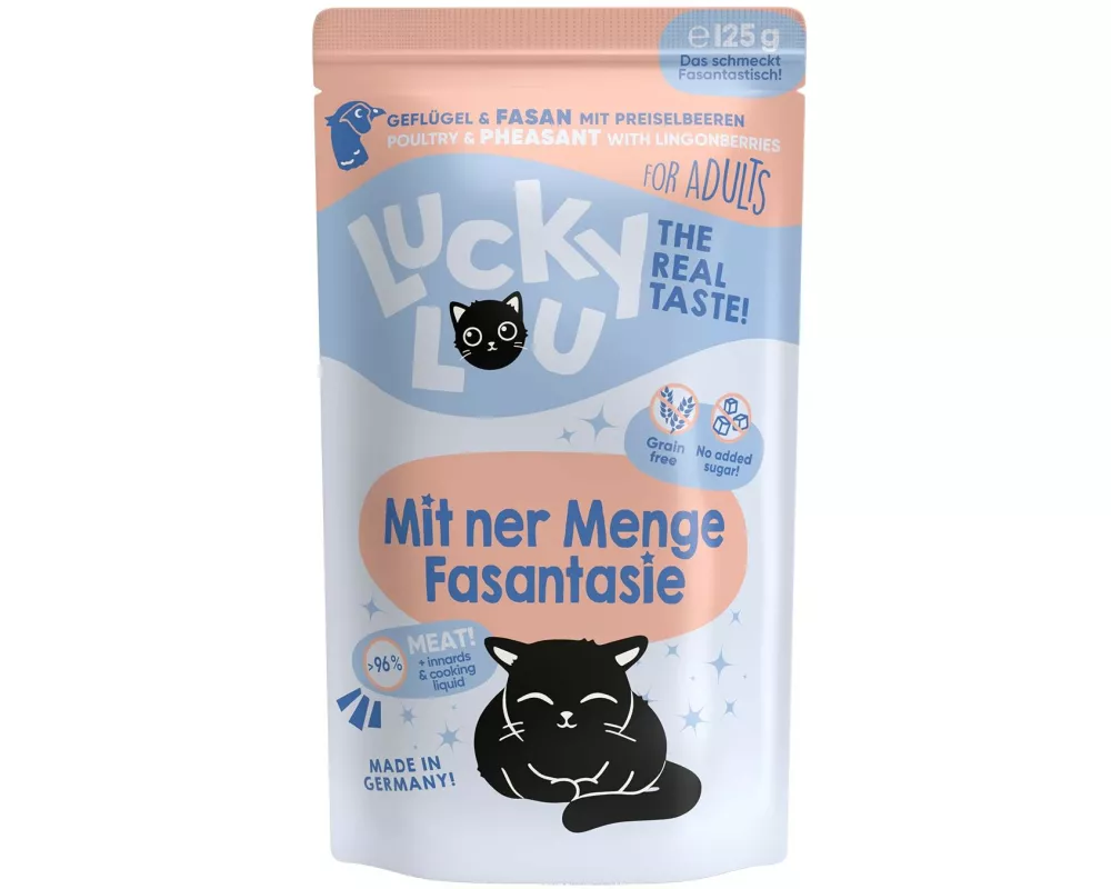 Lucky Lou Nassfutter Lifestage Adult Geflügel & Fasan, 125 g