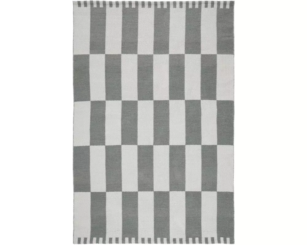 Urbanara Teppich Iniola 140 x 200 cm, Graugrün/Weiss