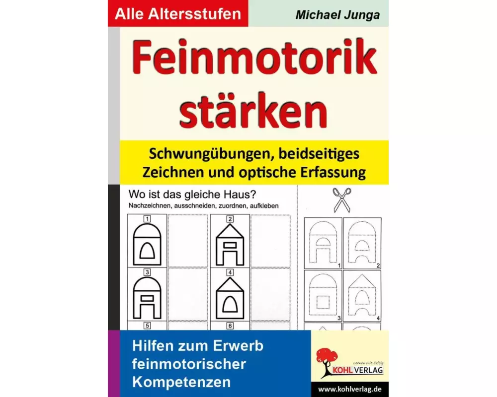 Feinmotorik stärken Schwungübungen, beidseitiges Zeichnen und optische Erfassung