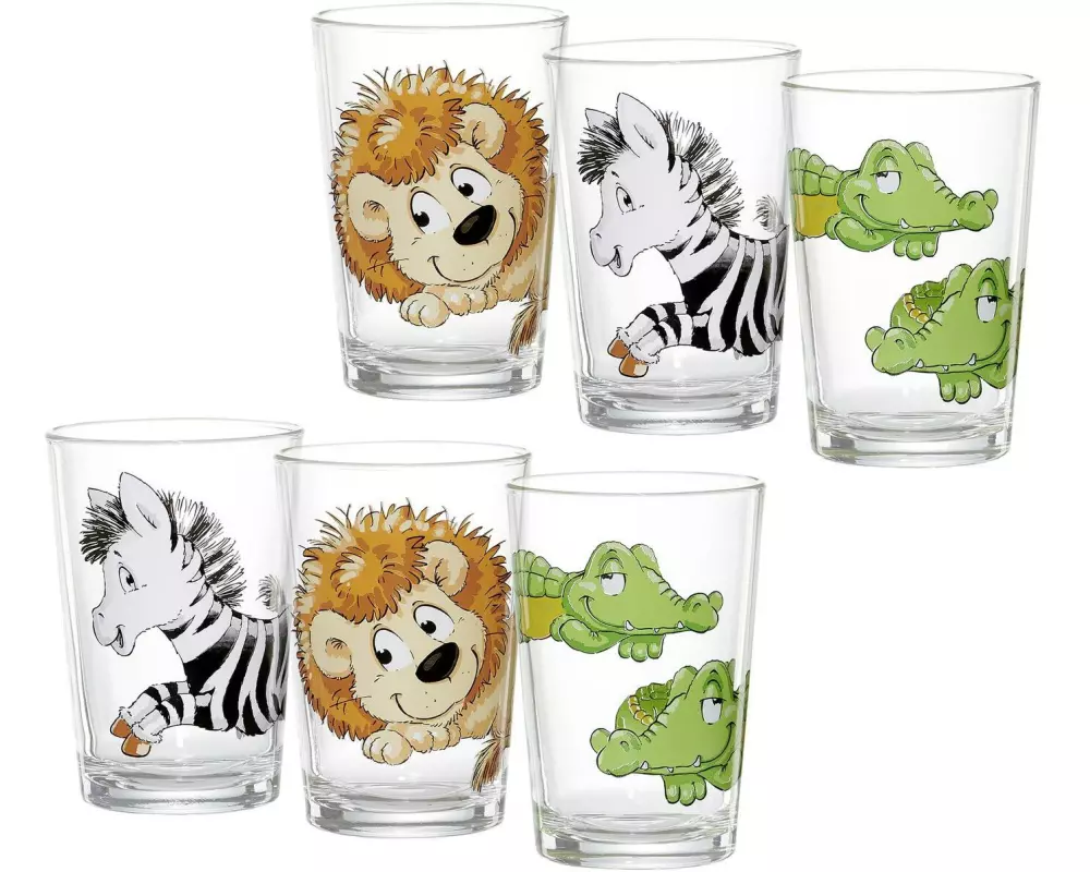 Ritzenhoff & Breker Kindertrinkglas Happy Zoo 6 Stück
