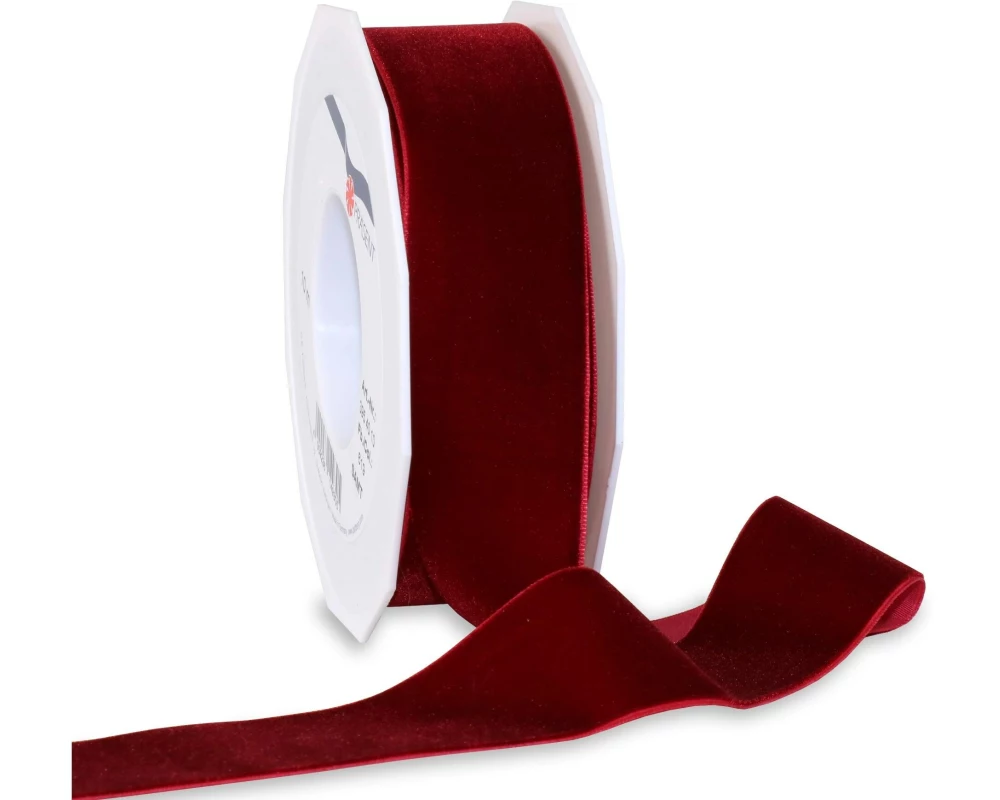Pattberg Geschenkband Samt 40 mm x 10 m, Bordeaux
