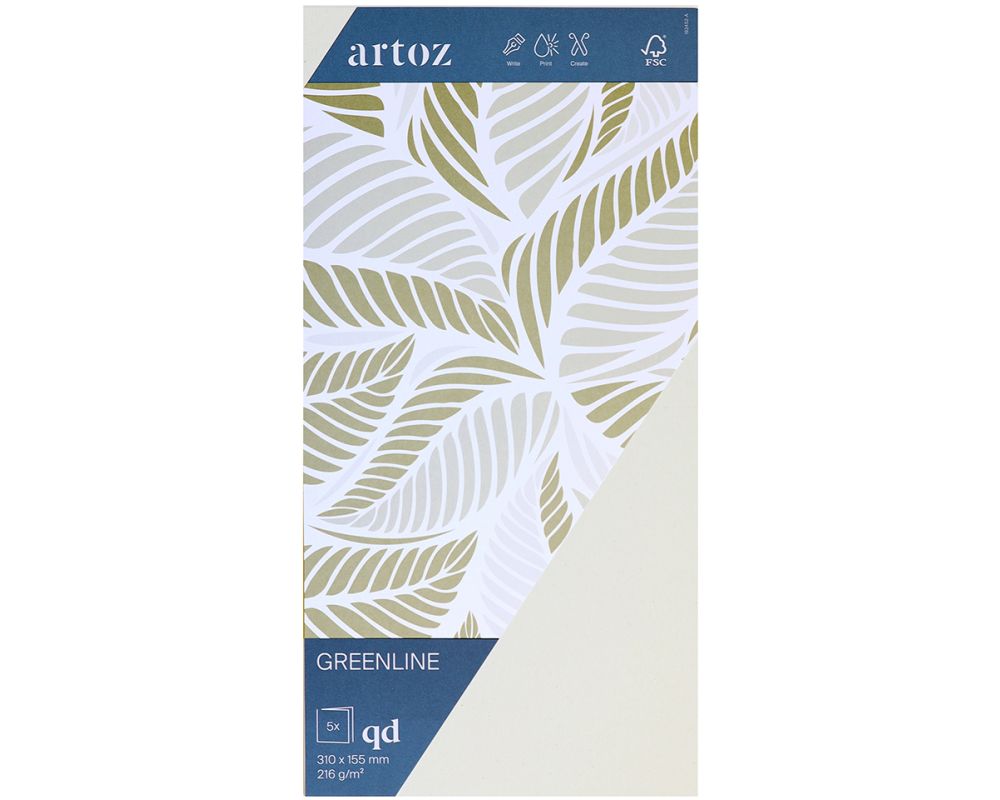 ARTOZ Karten 1001 310x155mm 19245226-242 216g, tortilla 5 Blatt