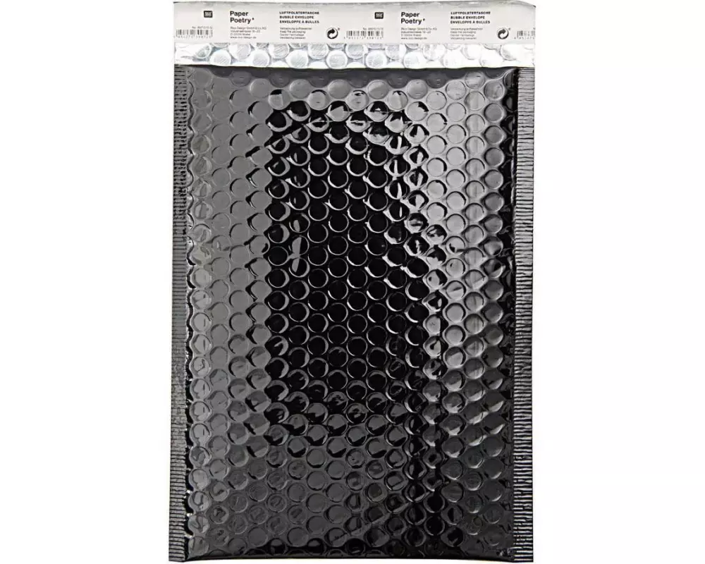 Rico Design Versandtasche DIN B5 Schwarz, 1 Stück