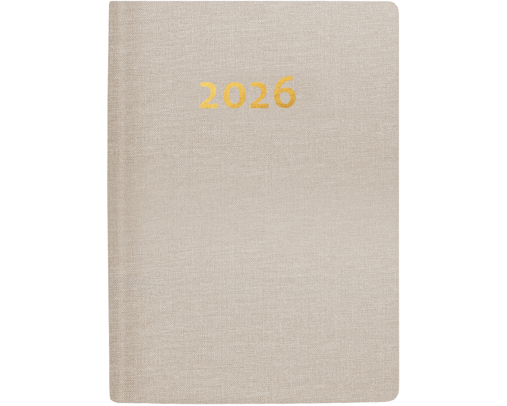 BIELLA Taschenagenda Rex 2026 825301100026U 1W/2S beige ML 10.1x14.2cm