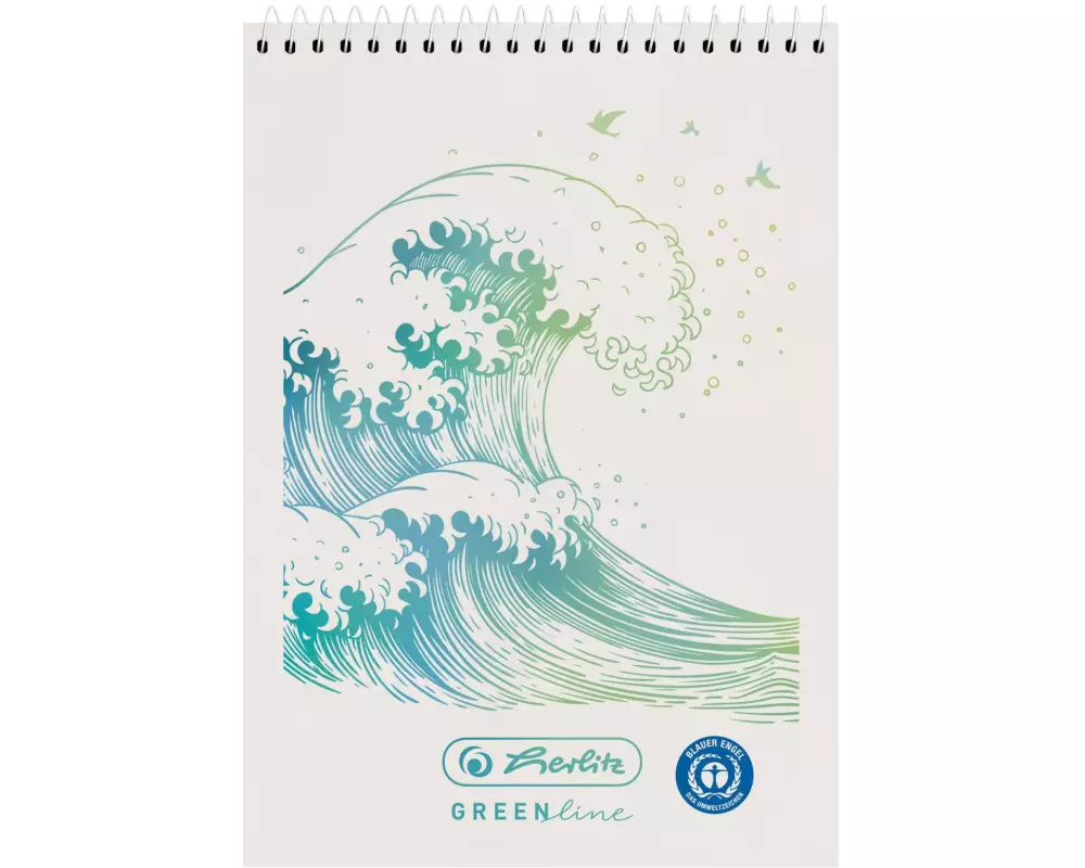 Herlitz Spiralblock Greenline A7, Welle