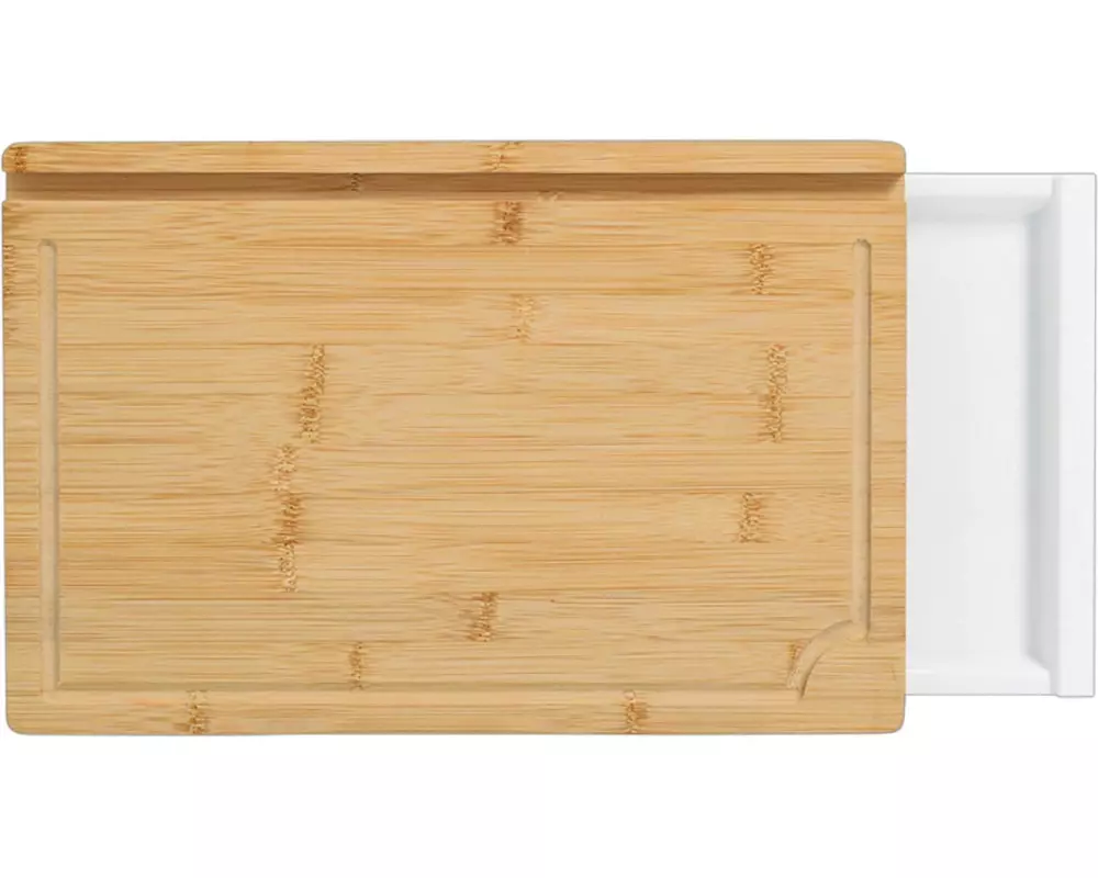 Zeller Present Schneidebrett-Set 40 x 26.5 x 5.2 cm, Bambus / Kunststoff