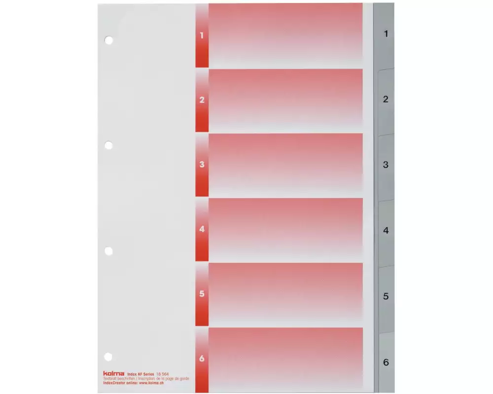 Kolma Register A4 KolmaFlex 1-6