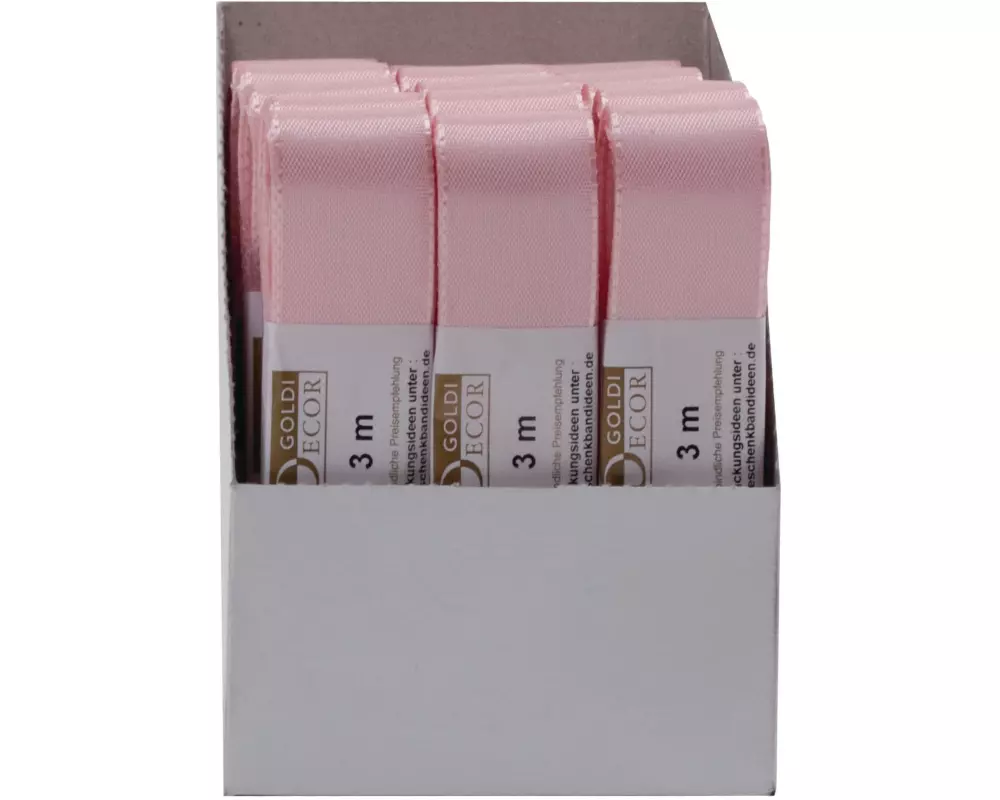 GOLDINA Textilband 25 mm x 3 m, Hellrosa, 1 Stück