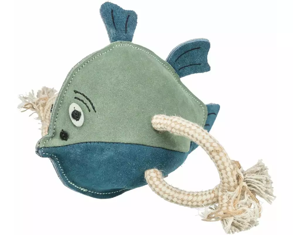 Trixie Hunde-Spielzeug Fisch mit Tau 28 cm