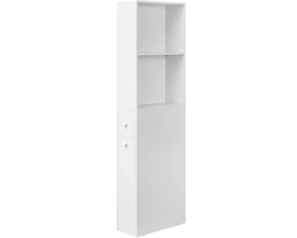 VASAGLE Badezimmerschrank mit Schublade 40 x 134.4 cm, Weiss