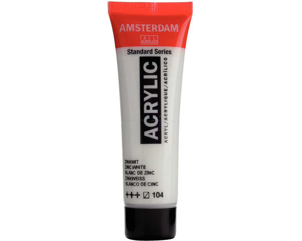 AMSTERDAM Acrylfarbe 20ml 17041040 Zinkweiss 104