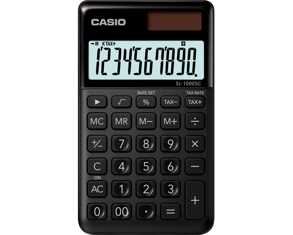 CASIO Taschenrechner BIC SL-1000SC-BK 10-stellig schwarz