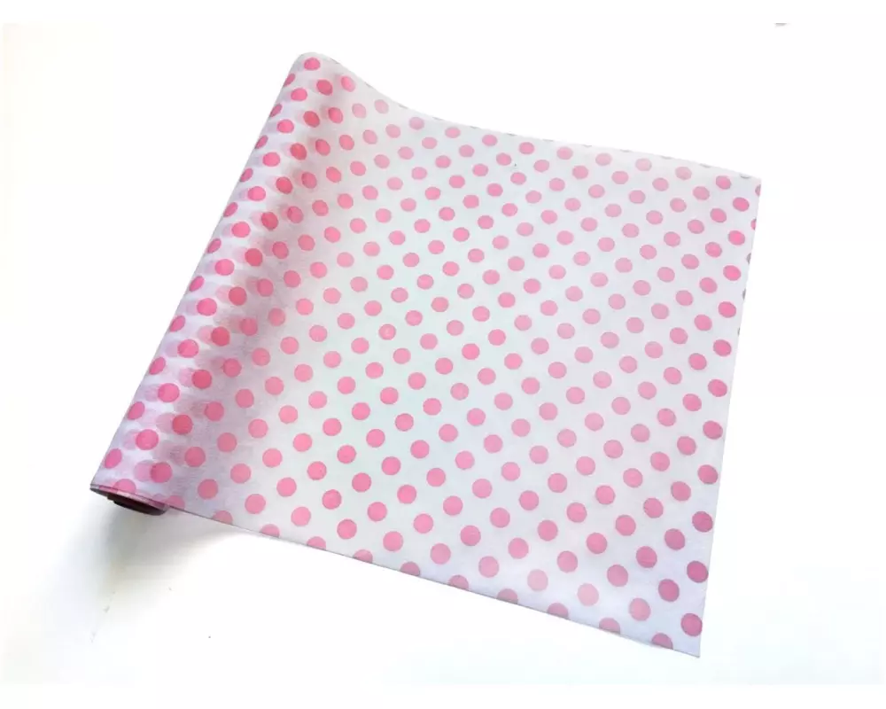 Dameco Stoff Vlies 36 cm x 300 cm, Pink/Weiss