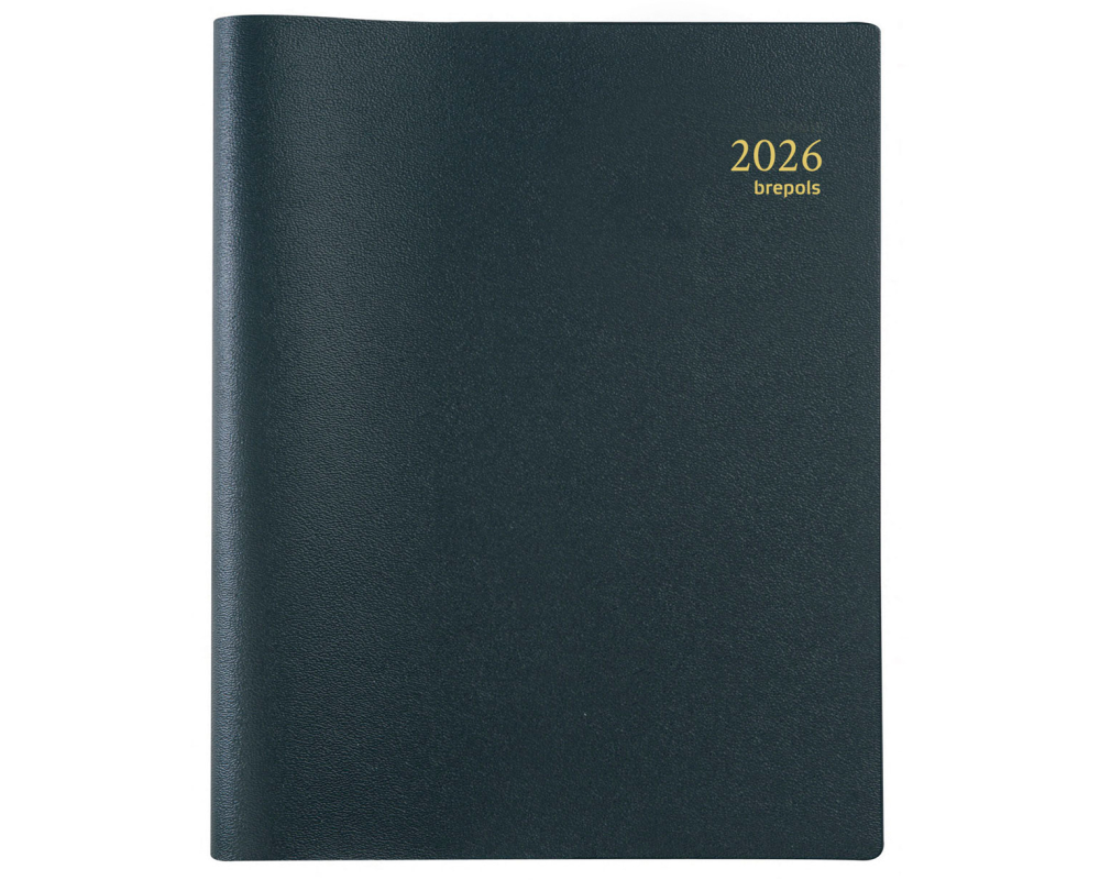 BREPOLS Agenda Timing Genova 2026 0.136.2052 1W/2S schwarz 17x22cm