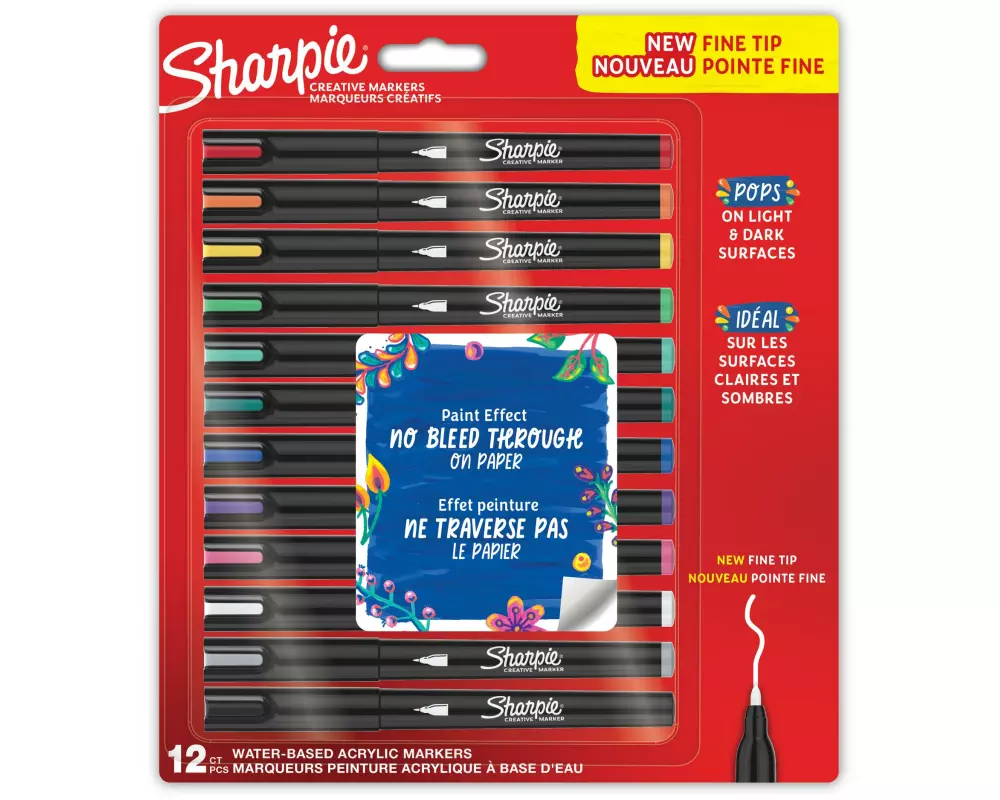 Sharpie Filzstift Acryl Fine Tip 12er-Set