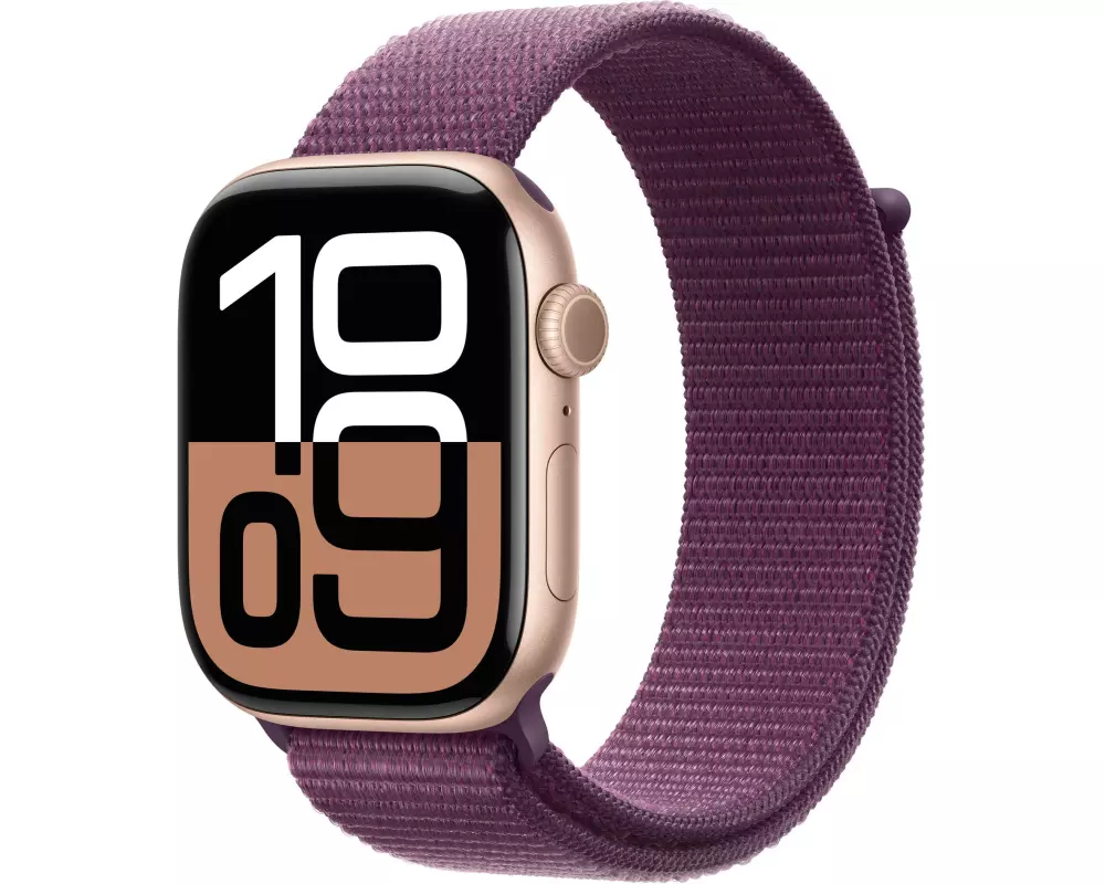 Apple Watch Series 10 46 mm LTE Alu Roségold Loop Plum