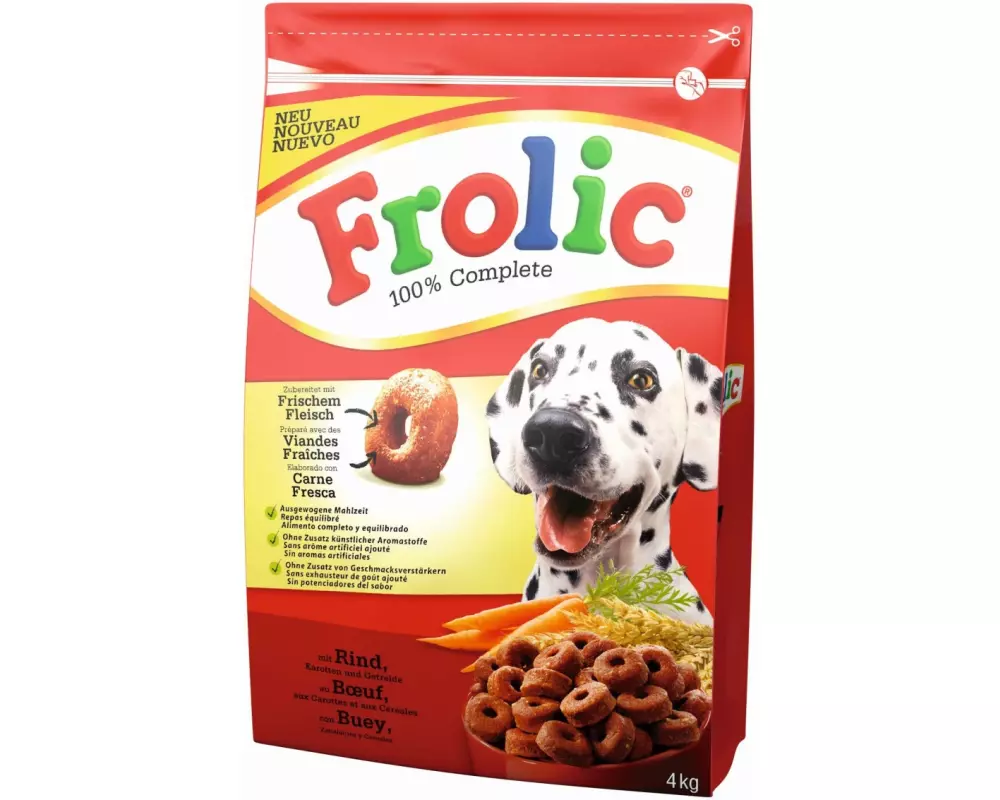 Frolic Trockenfutter Complete, Rind, 4 kg