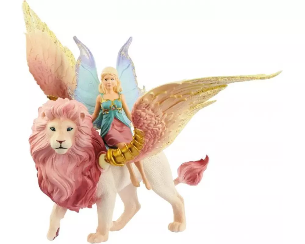 Schleich Spielfigurenset bayala Elfe auf geflügeltem Löwe