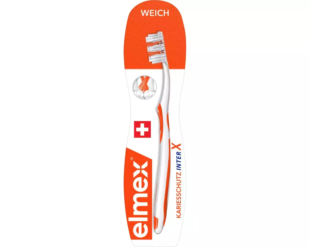 elmex Handzahnbürste Kariesschutz InterX weich assortiert