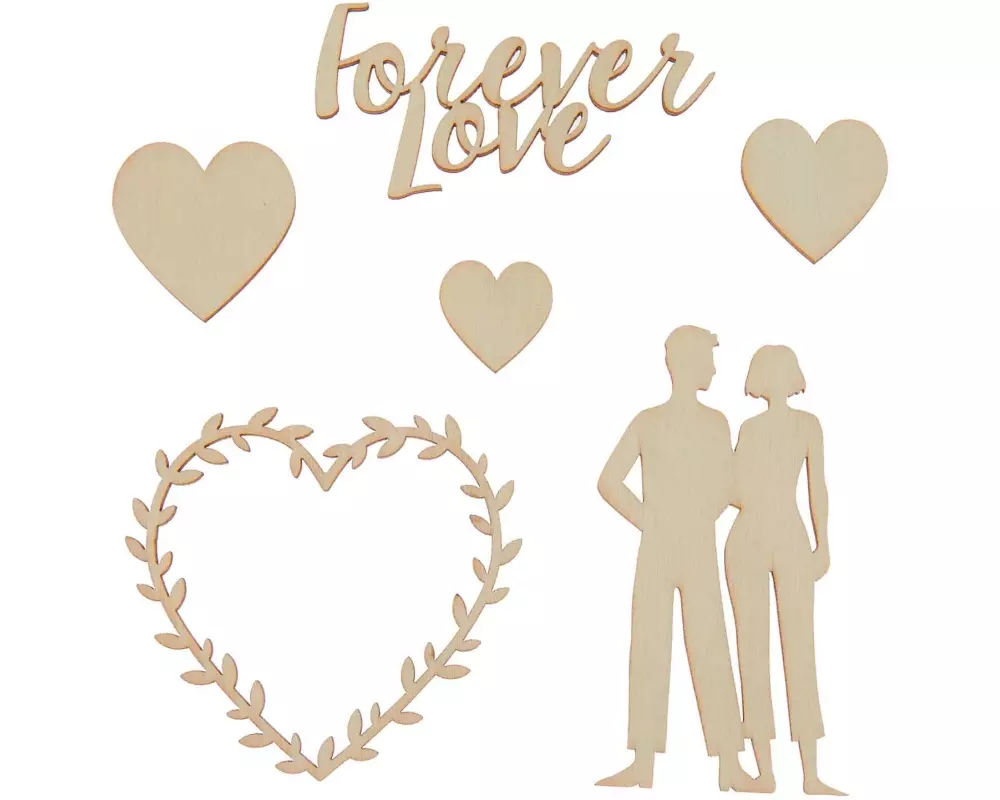 Rico Design Streudeko Liebe 6 Stück