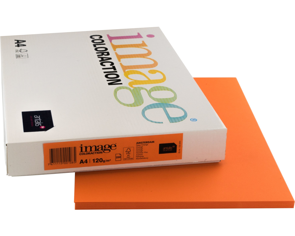 IMAGE COLORACTION Kopierpapier Amsterdam A4 266656 120g, orange 250 Blatt