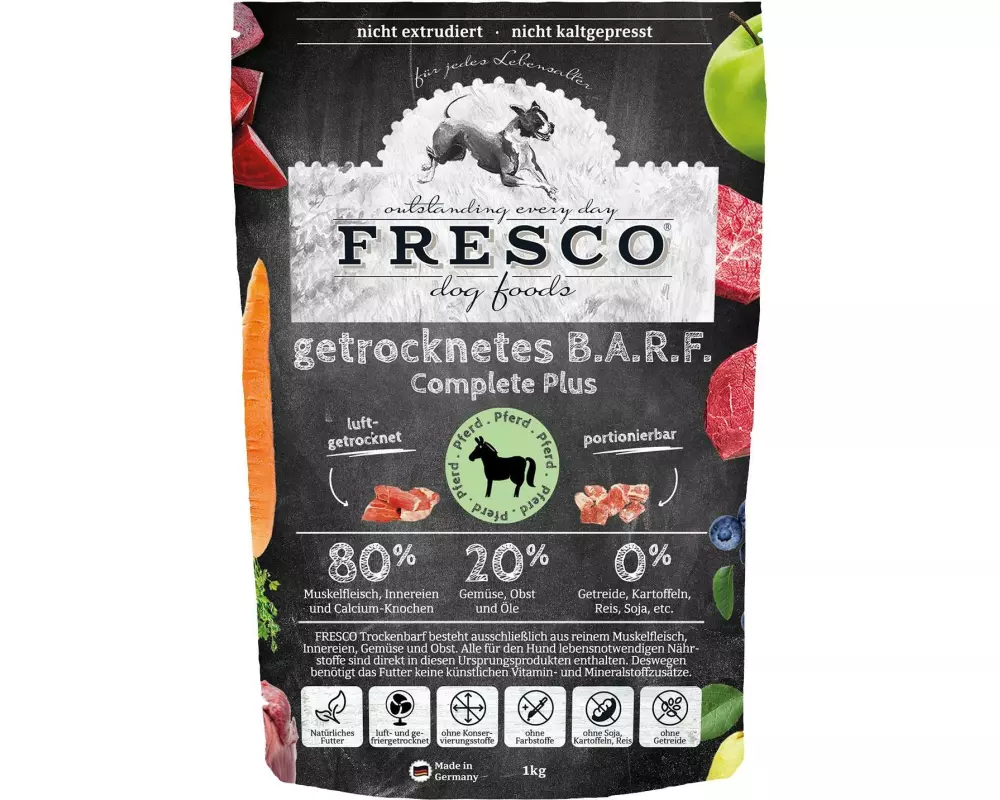 FRESCO Trockenfutter BARF Complete Plus Pferd, 1 kg