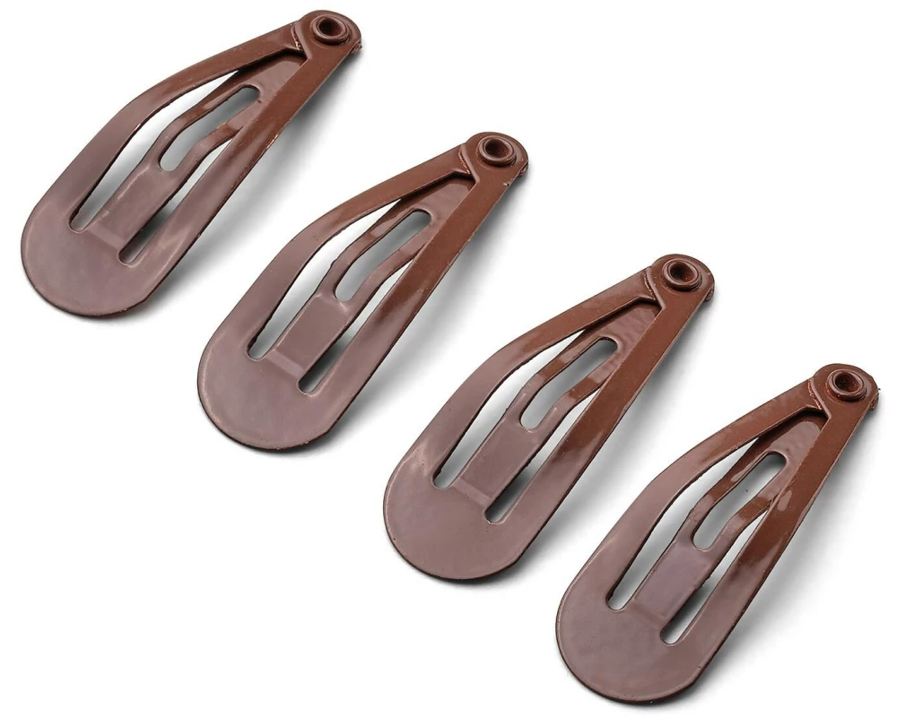 DailyGo Haarspange Click Clack metall 3 cm, braun