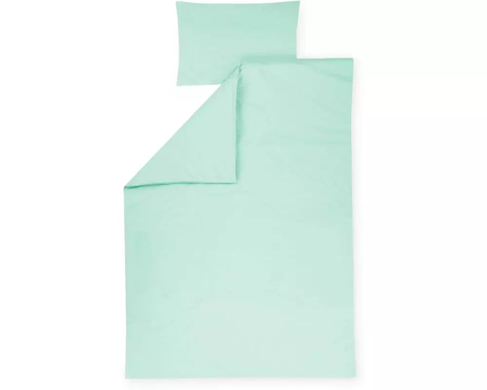 Julius Zöllner Kinderbettwäsche Aqua Mint 100 x 135 cm + 40 x 60 cm