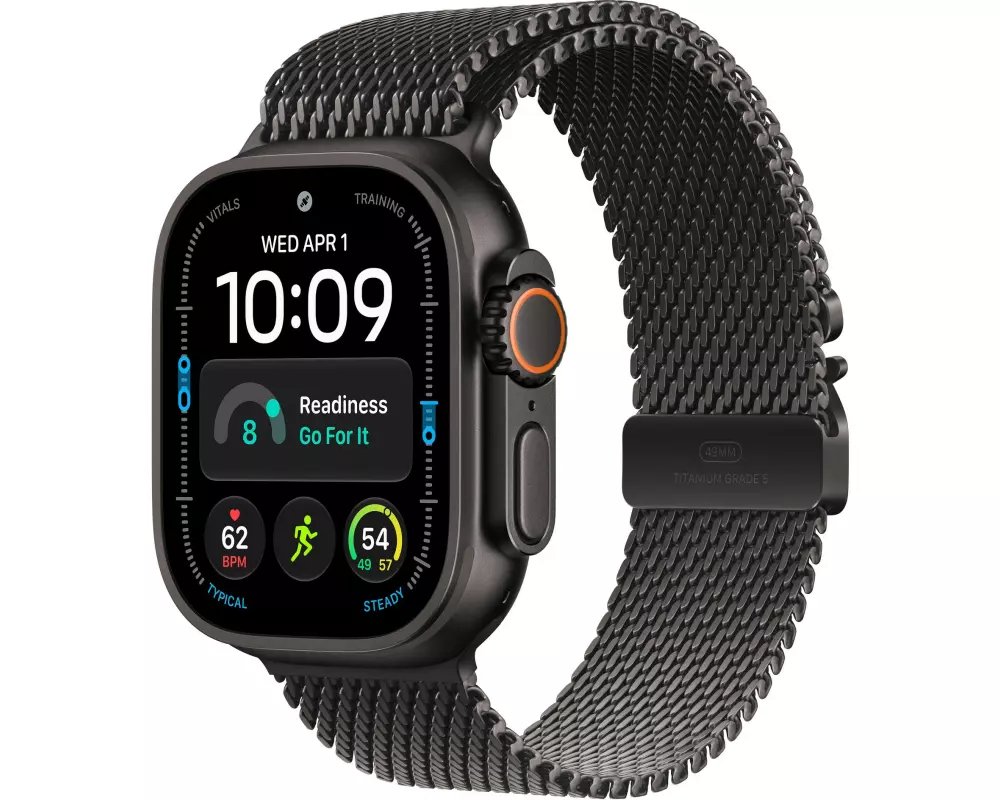 Apple Watch Ultra 4 Black Titanium Milanese Loop M