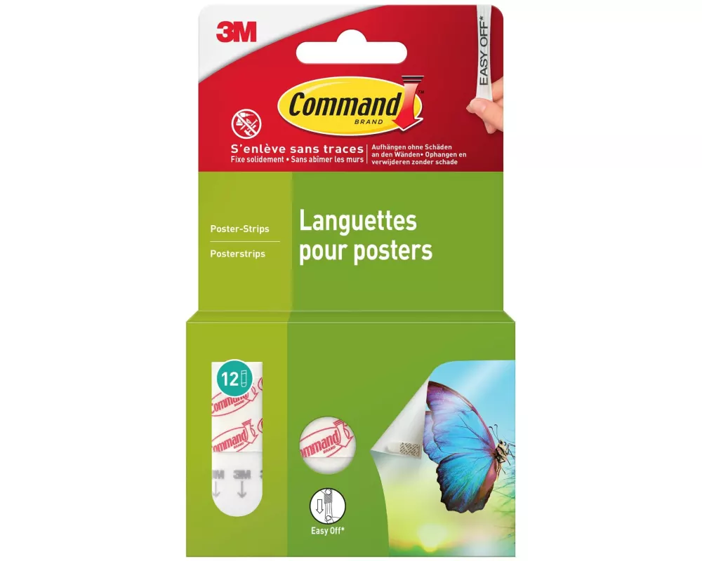Command Klebepad Command, Grösse S 12 Stück, Weiss