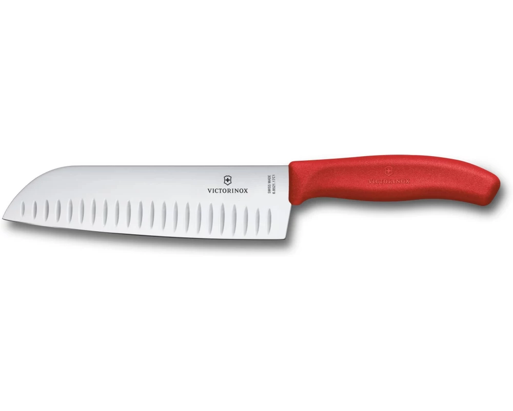 Victorinox Santokumesser Swiss Classic, 17 cm, Blister, Rot