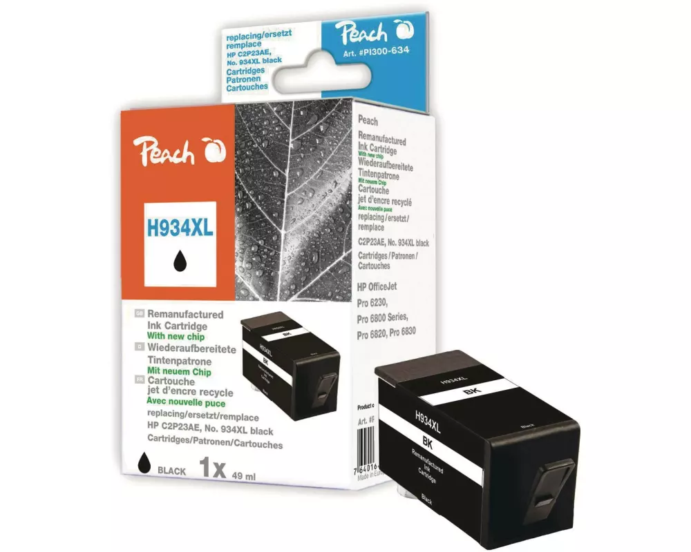 Peach Tinte HP Nr. 934XL (C2P23AE) Black